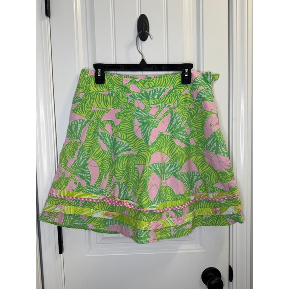 Lilly Pulitzer Dresses & Skirts - Lilly Pulitzer Marla Brazilian Court Zebra Butterfly Skirt 10 Vintage 90s